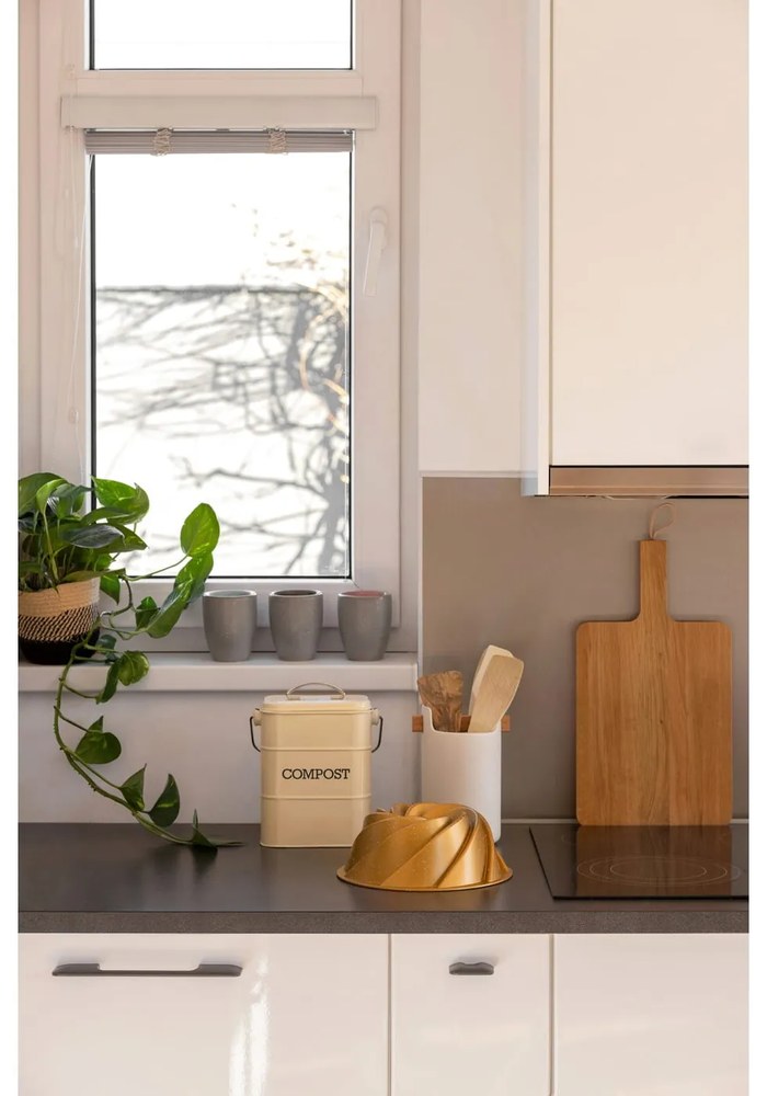 Fehér komposztálható hulladék gyűjtő 3 l Living Nostalgia – Kitchen Craft