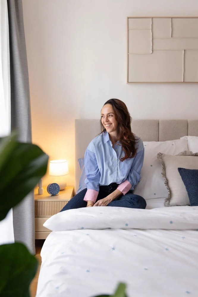 Natural len párnahuzat fodros szegéllyel, 50 x 60 cm - Linen Tales