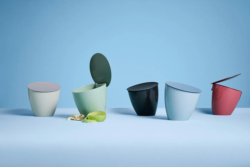 Fekete komposztálható hulladék gyűjtő 2,2 l Nordic black – Mepal