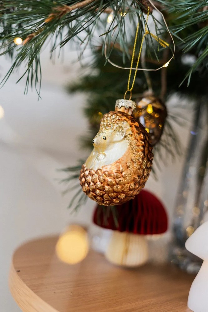 Papír kézzel készített karácsonyfadísz ø 5 cm Honeycomb Mushroom – Sass &amp; Belle