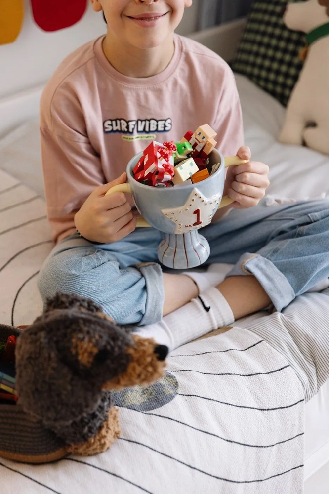 Fehér gyerek takaró 130x160 cm Space – Bloomingville Mini