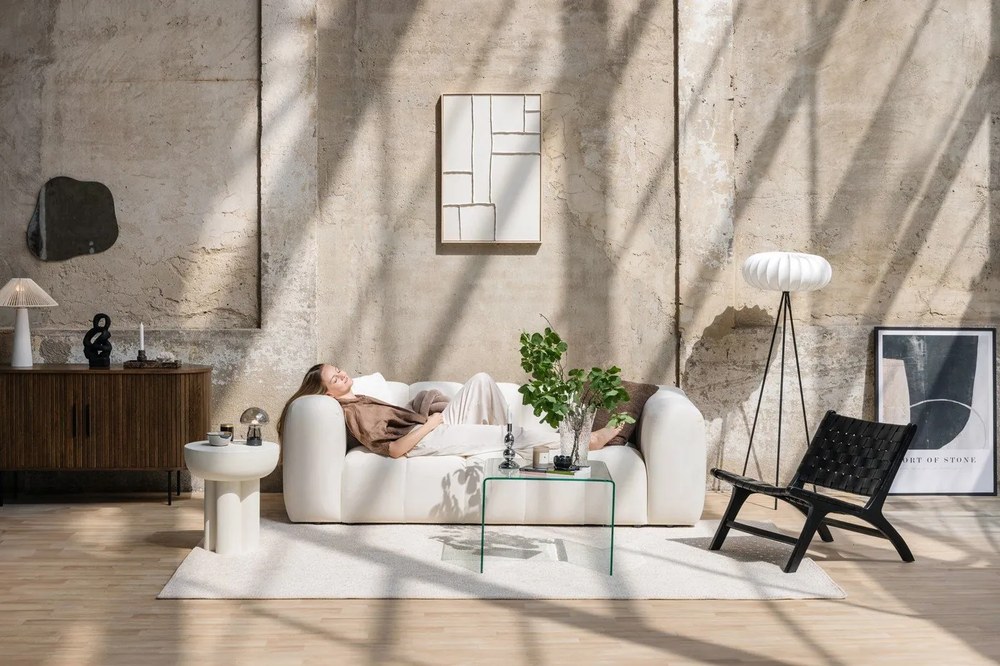 Üveg tárolóasztal 60x60 cm Burano – Kave Home