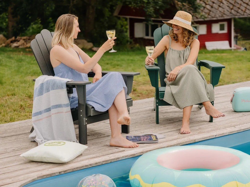 Zöld műanyag kerti fotel Adirondack – Bonami Selection