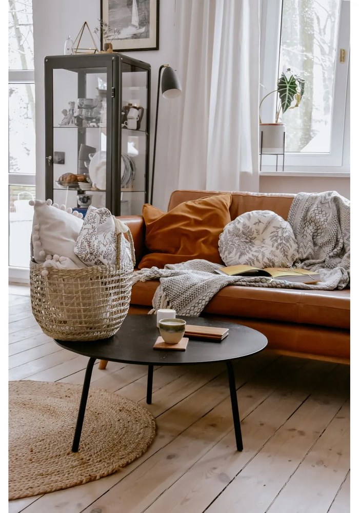 Bombay világosbarna kerek szőnyeg, ø 90 cm - House Nordic