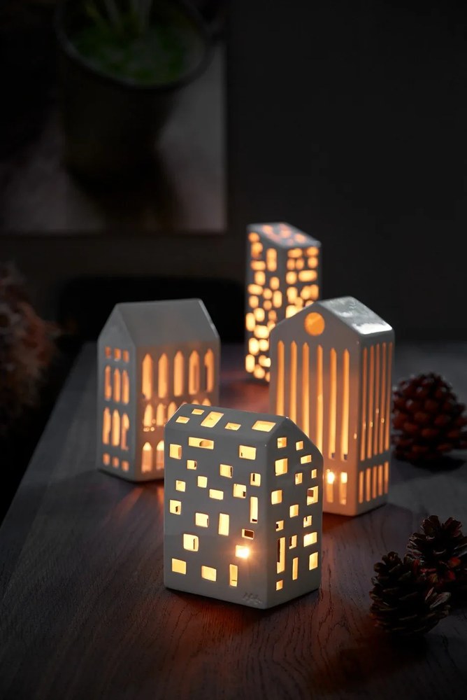 Urbania Lighthouse Church fehér kerámia gyertyatartó - Kähler Design