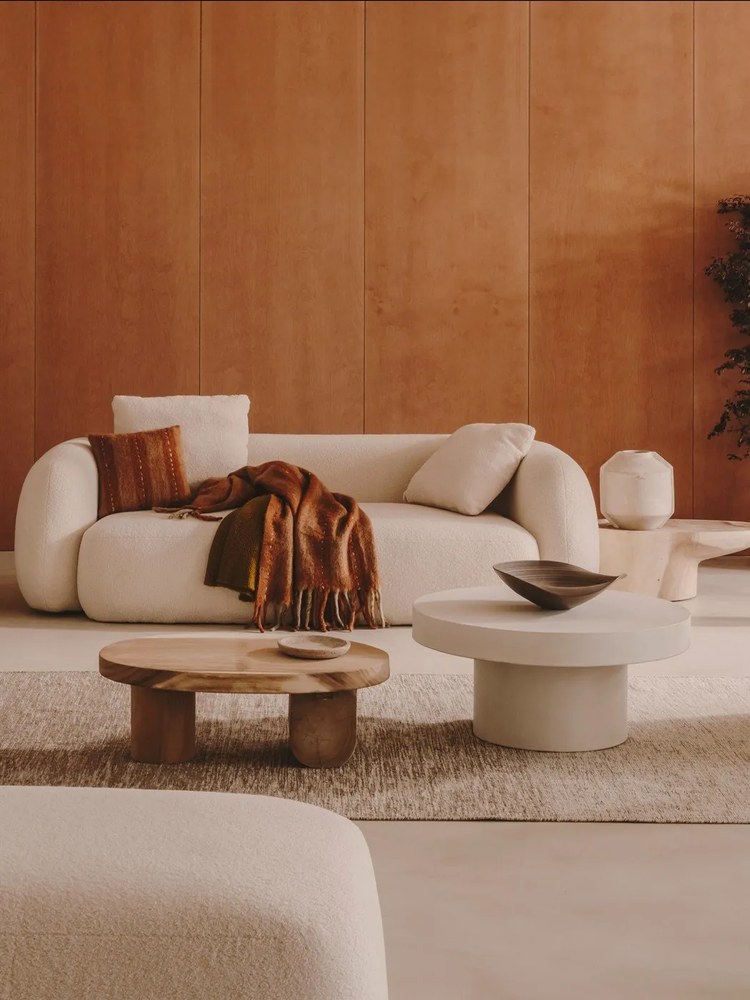 Beton kerek kerti dohányzóasztal ø 66 cm Aiguablava – Kave Home