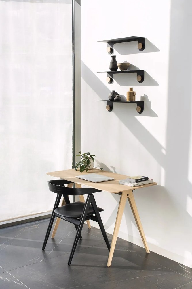 Tölgyfa íróasztal 60x120 cm Ava – Gazzda