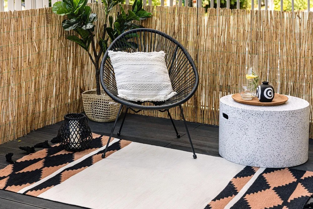 Avocado fekete kerti szék mesterséges rattanból - Bonami Selection