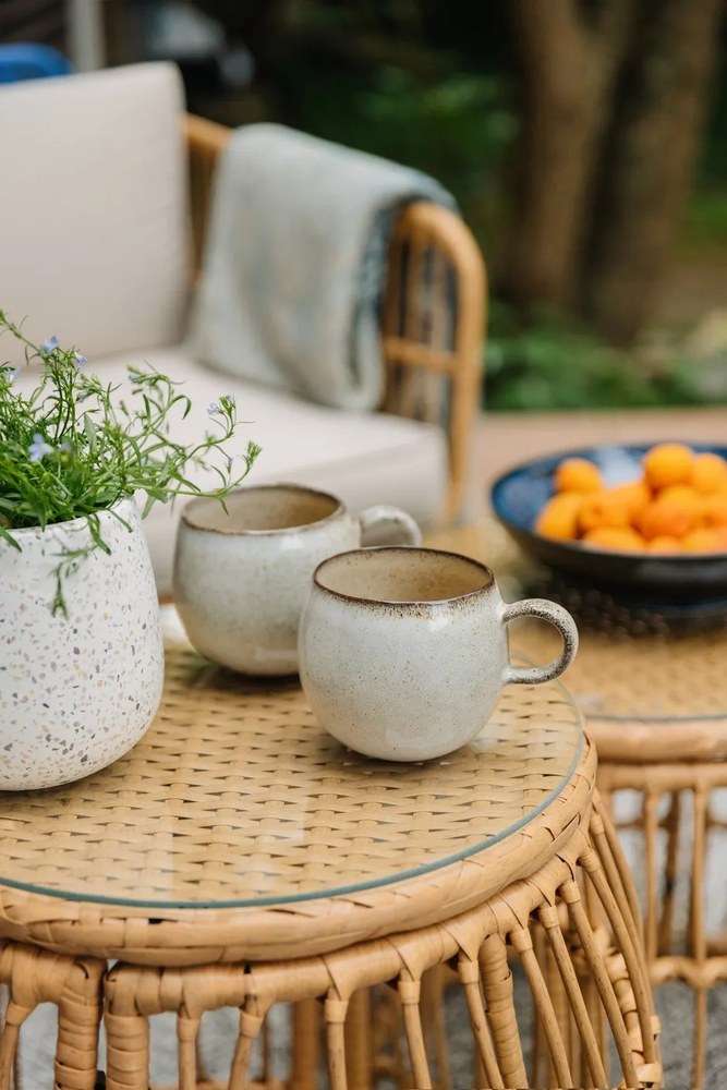 Műrattan kerek kerti tárolóasztal ø 47 cm Vistdal - Bonami Essentials