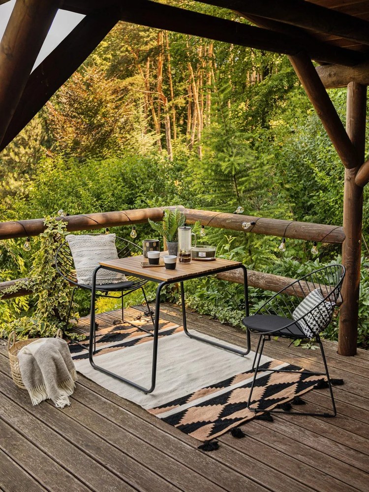 Coco 2 db fekete kerti szék - Bonami Selection