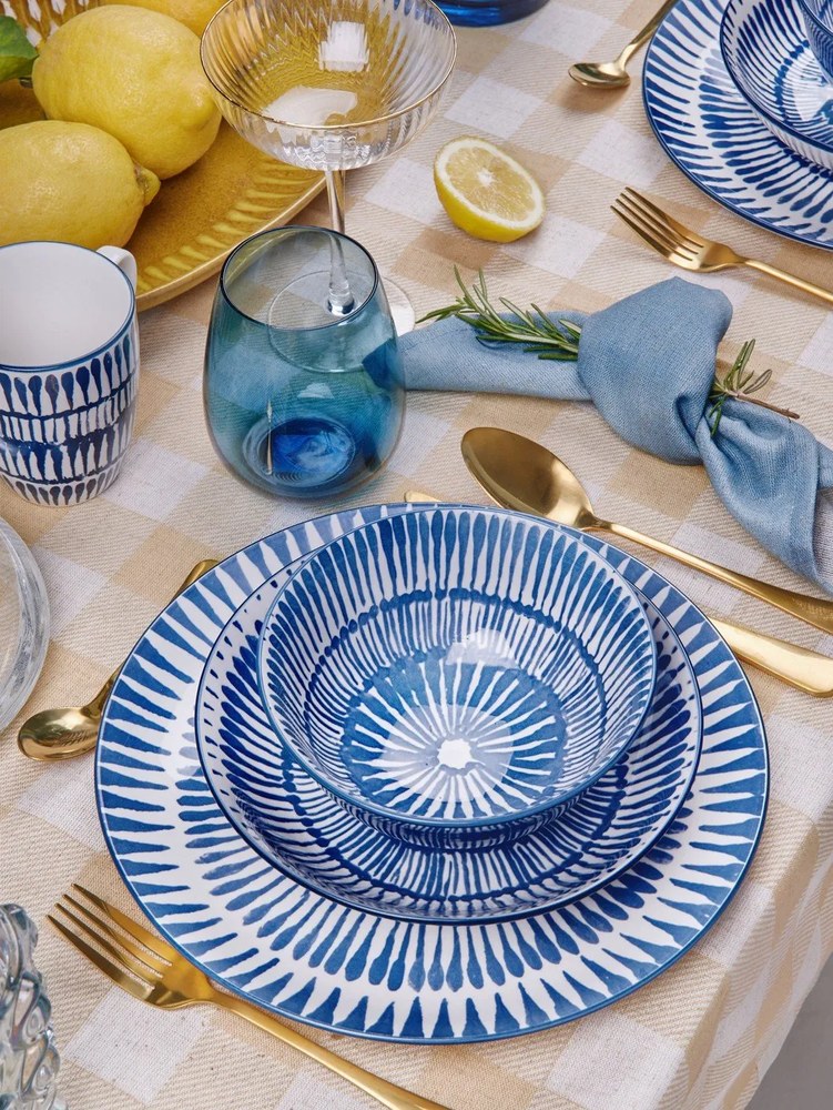 Palermo 4 db koktélos pohár aranyszínű éllel, 315 ml - Lyngby Glas