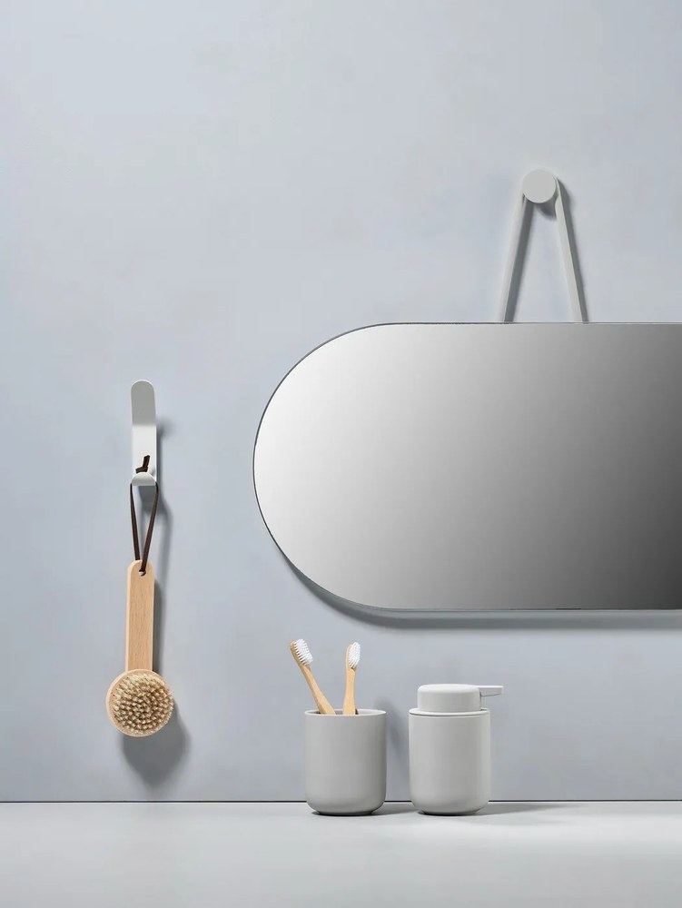 Soft Grey világos szürke agyagkerámia fogkefetartó pohár - Zone