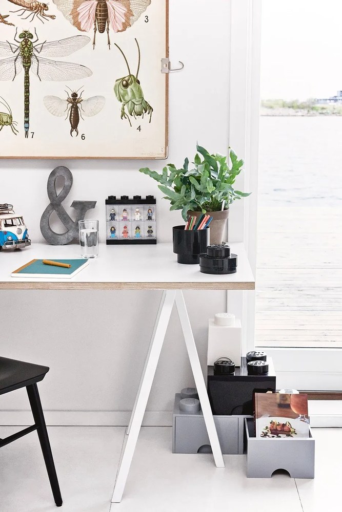 Fekete-fehér minifigura gyűjtődoboz, 8 db minifigurához - LEGO®