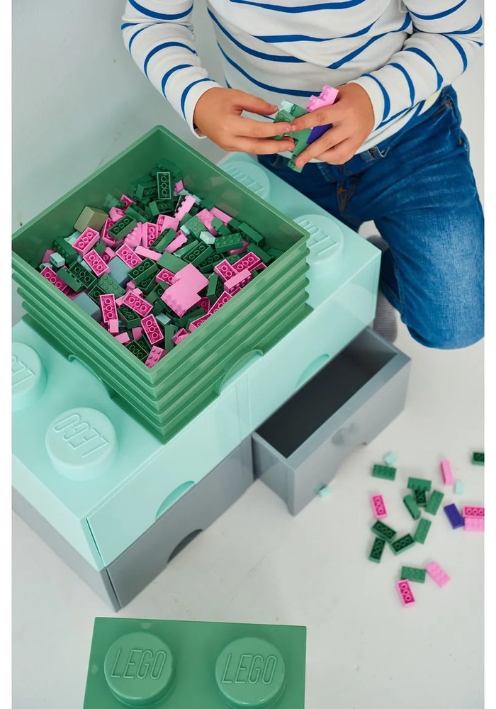 Szürke 2 fiókos tárolódoboz - LEGO®