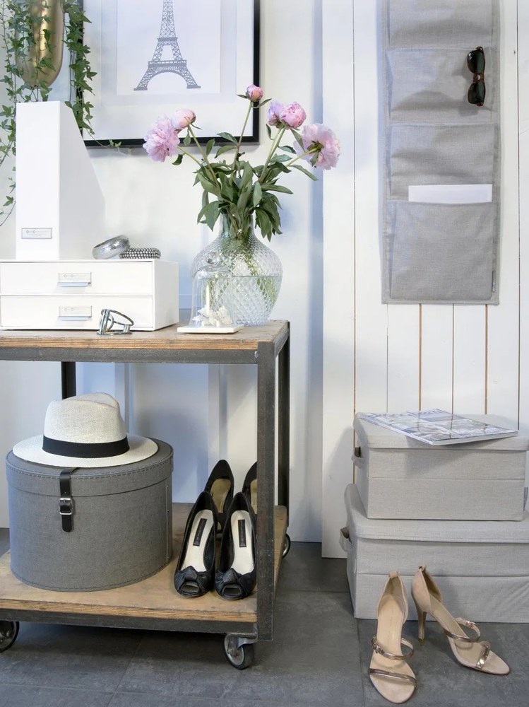 Bézs fedeles textil tárolódoboz 45x34x25 cm Soft Storage – Bigso