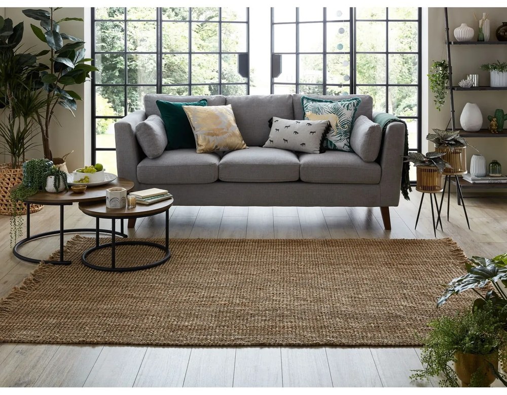 Jute barna juta szőnyeg, 120 x 170 cm - Flair Rugs