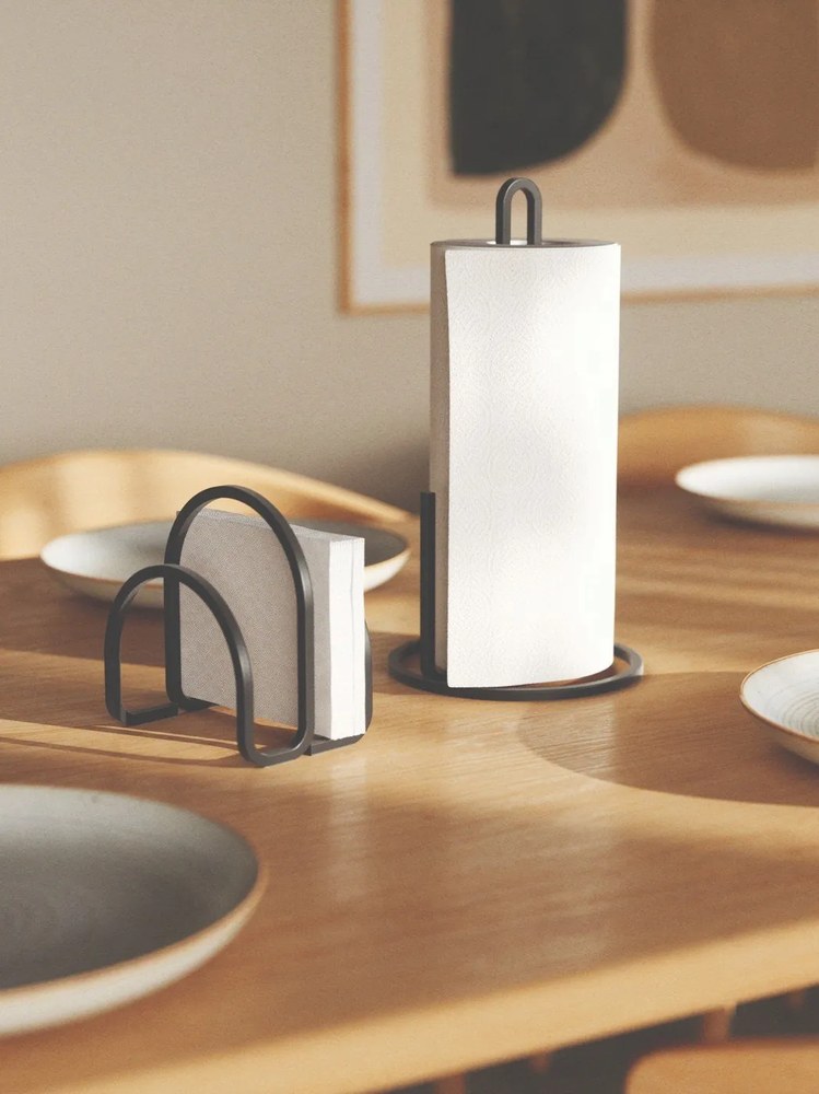 Fekete acél papírtörlő tartó ø 17 cm Squire – Umbra