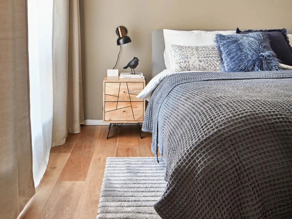 Waffle szürke pamut takaró, 130 x 170 cm - Tiseco Home Studio