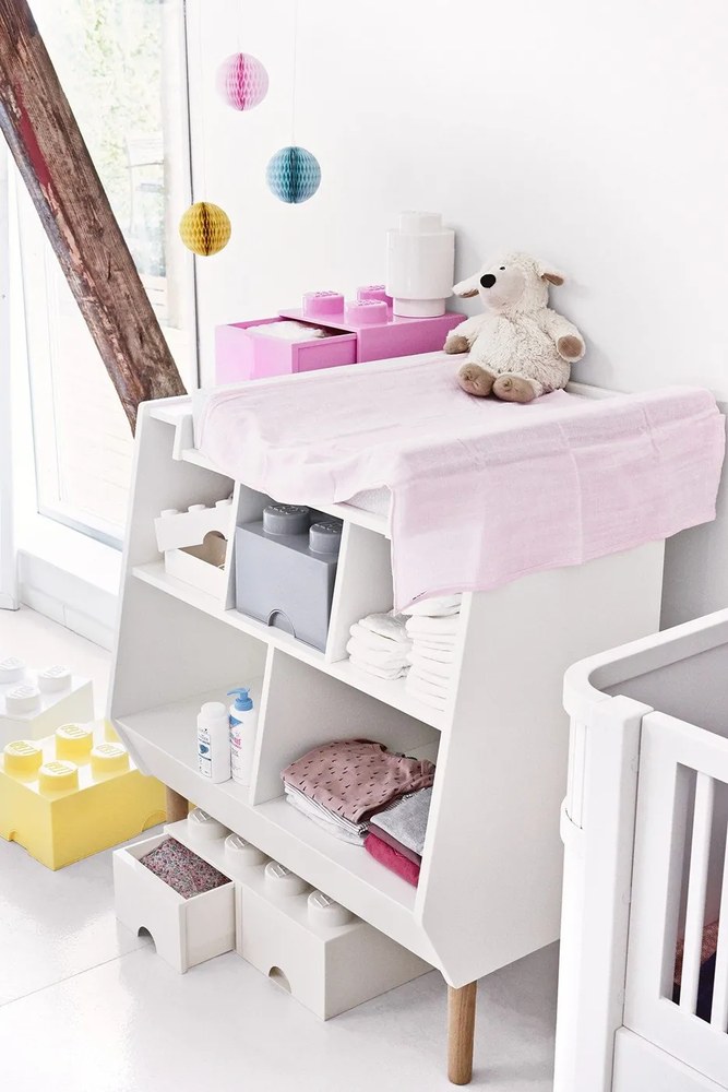 Elefántcsont fehér 2 fiókos tárolódoboz - LEGO®