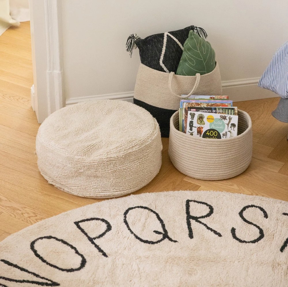 Krémszínű puff Chill Natural – Lorena Canals