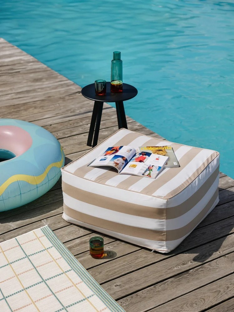 Fer fekete kerti tárolóasztal, ø 40 cm - WOOOD