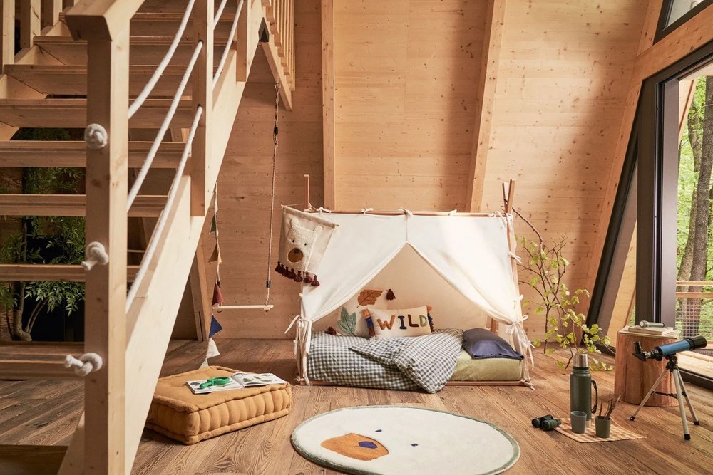 Natúr színű gyerekágy 70x140 cm Maralis Teepee – Kave Home