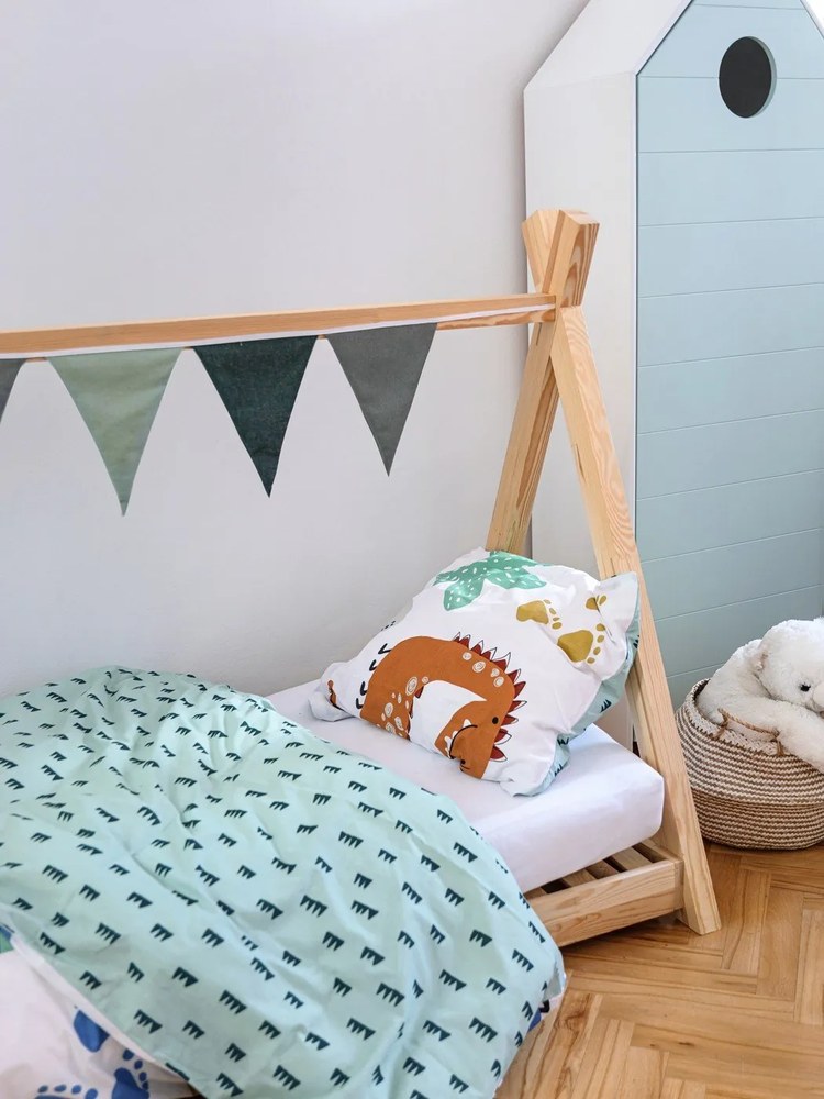 Mila TP házikó gyerekágy borovi fenyőfából, 90 x 200 cm - Adeko