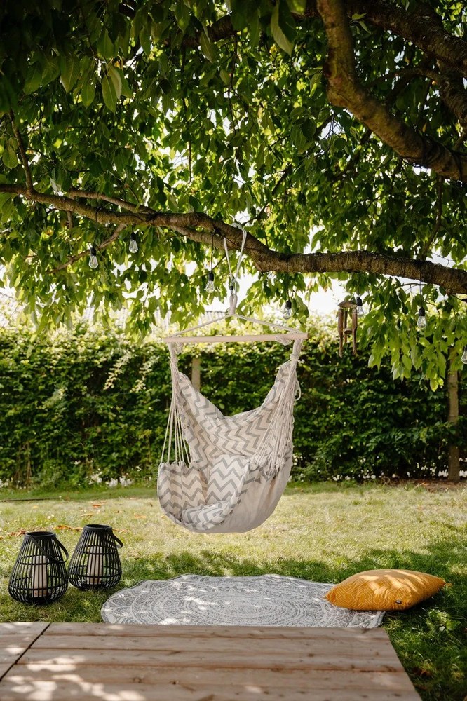 Krémszínű párnázott kerti függőfotel Tobago – Garden Pleasure