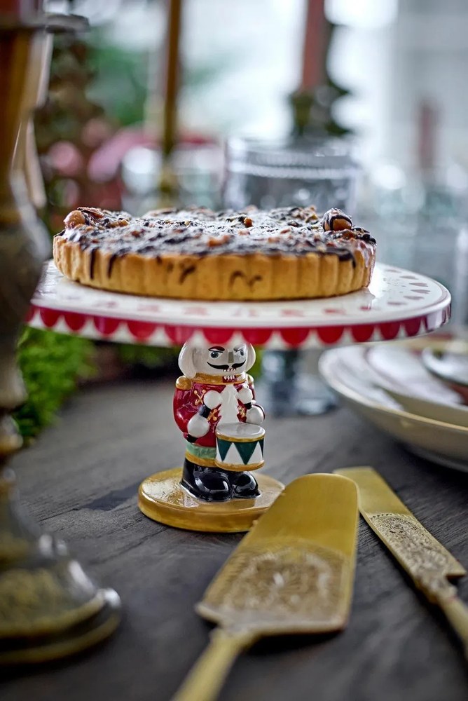 Agyagkerámia emeletes kínálótálca karácsonyi mintával Jolly – Bloomingville