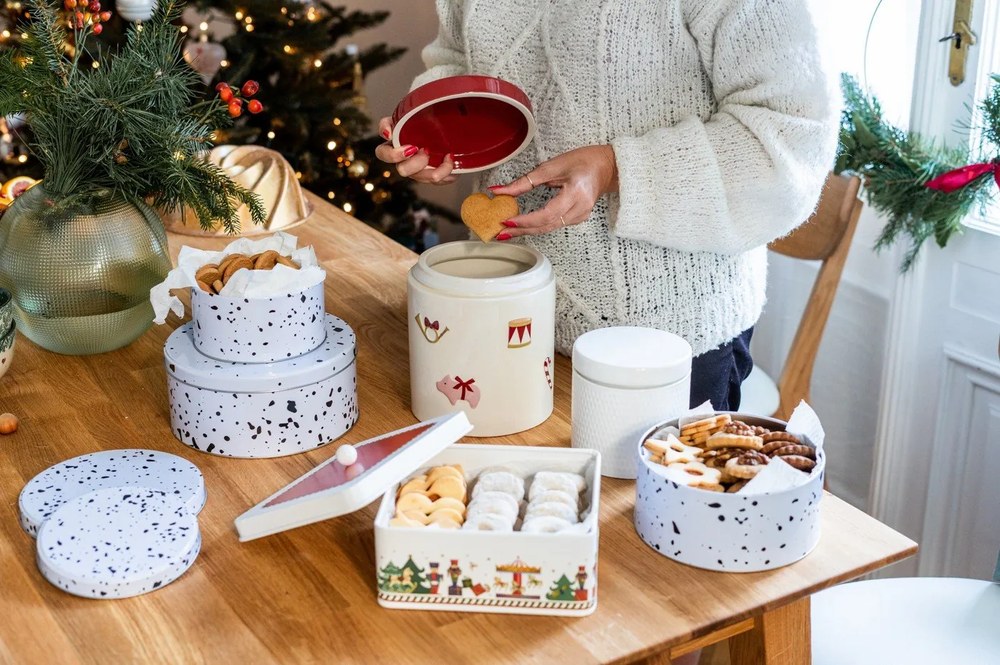 Süteménytartó fém doboz szett 3 db-os Speckled – Premier Housewares