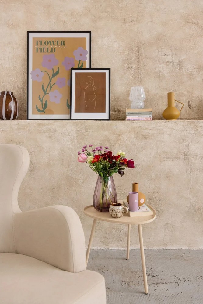 Fehér üveg váza Halim – Bloomingville