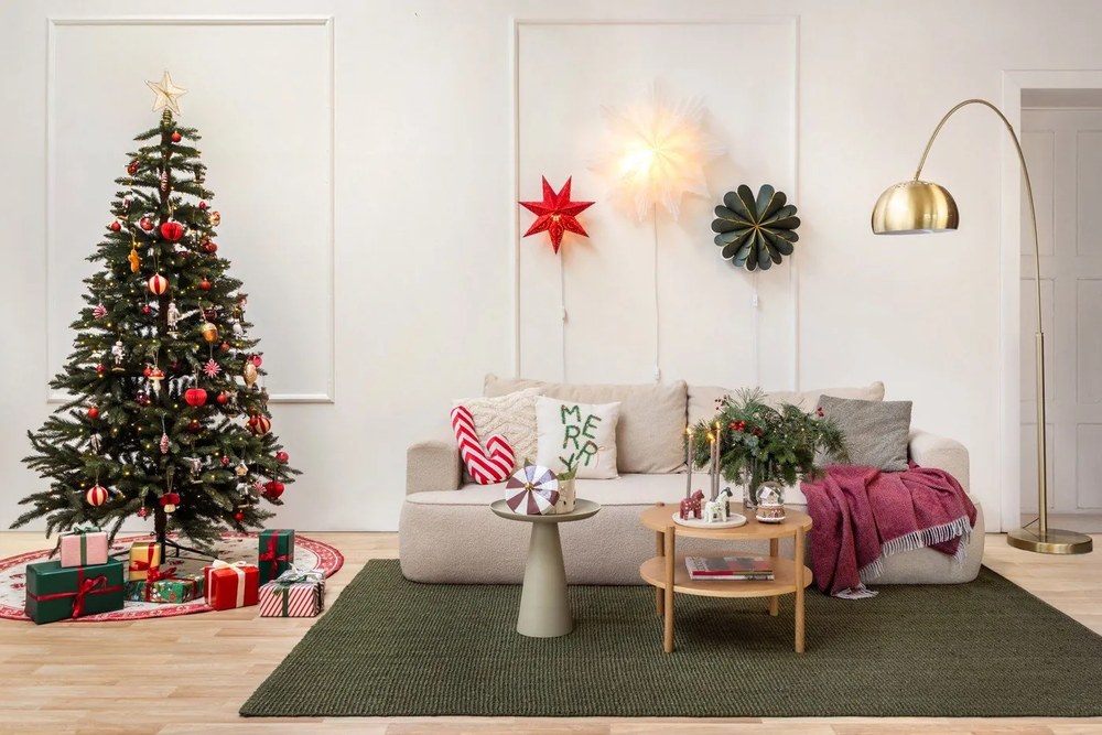 Piros pamutkeverék kerek szőnyeg karácsonyi mintával ø 200 cm Toy's Delight Red Christmas – Villeroy&amp;Boch