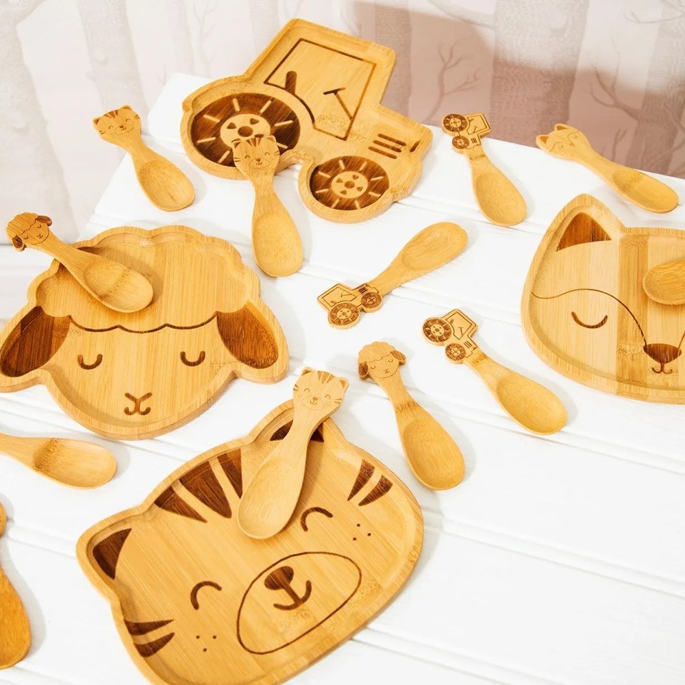 Farmyard Friends Tractor 3 db gyerek bambusz kanál - Sass &amp; Belle