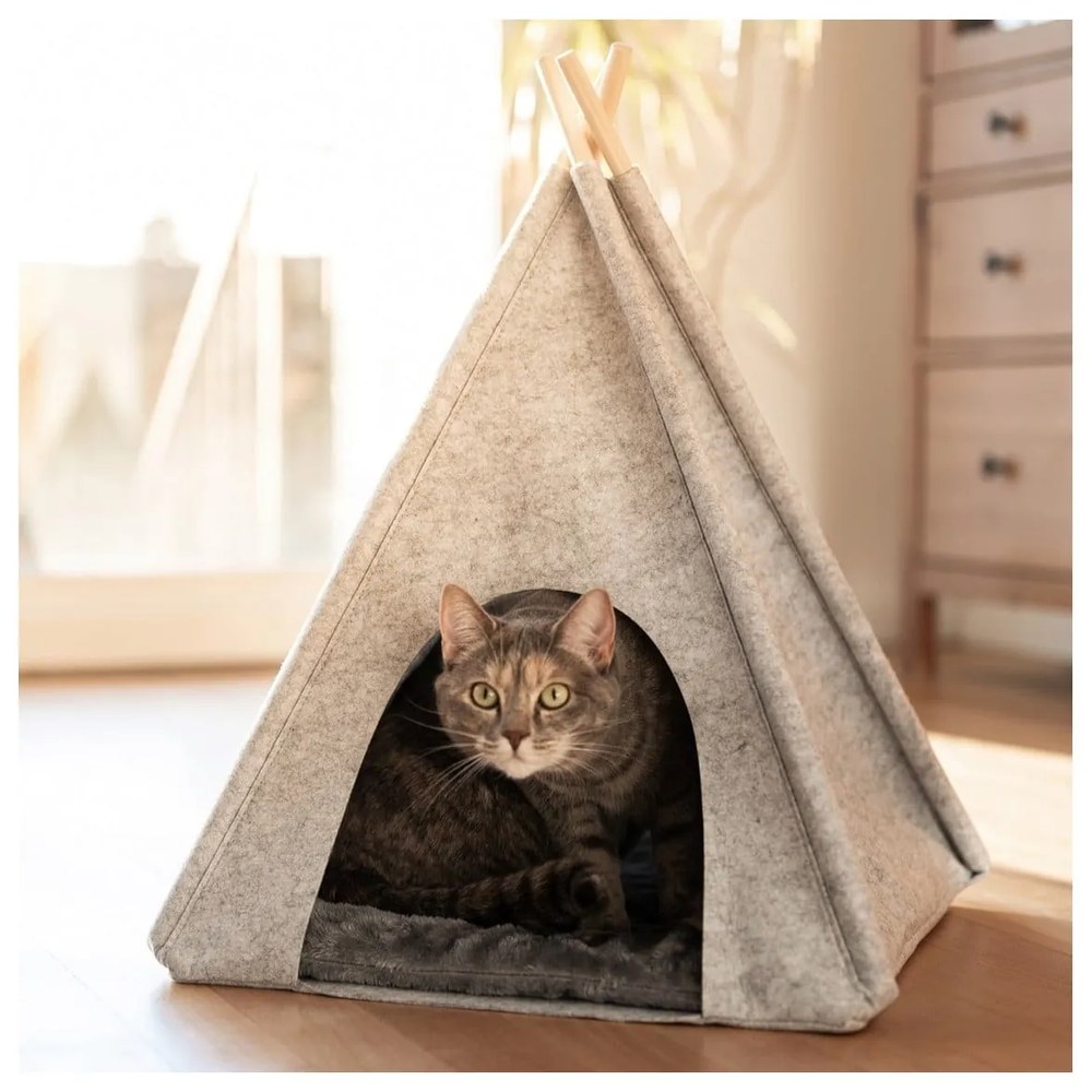 Világosszürke teepee sátor kisállatoknak - Wenko