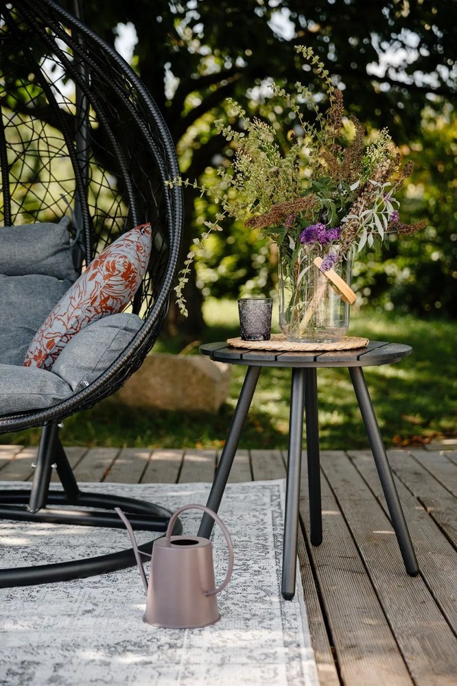 Noela sötétszürke műrattan függőfotel - Bonami Selection