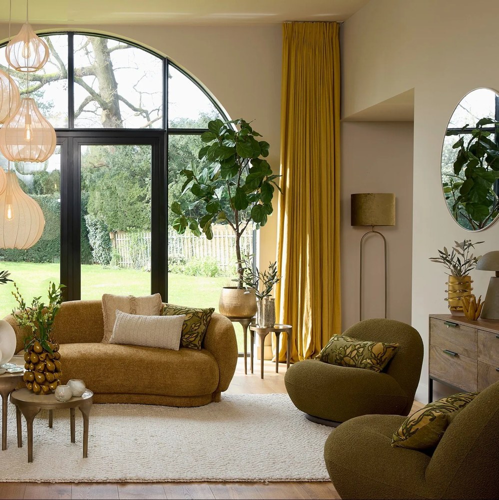 Bézs függőlámpa textil búrával ø 29 cm Elati – Light &amp; Living