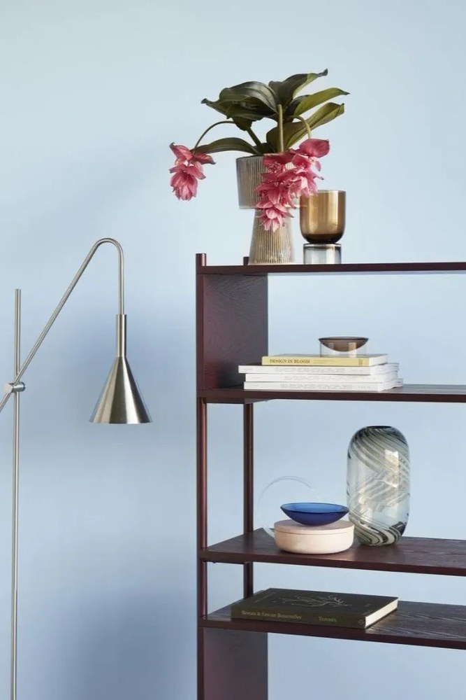 Lara szürke üveg váza, magasság 28 cm - Hübsch