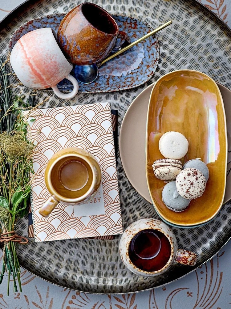 Lazacszínű-krémszínű kerámia bögre 280 ml Paula – Bloomingville