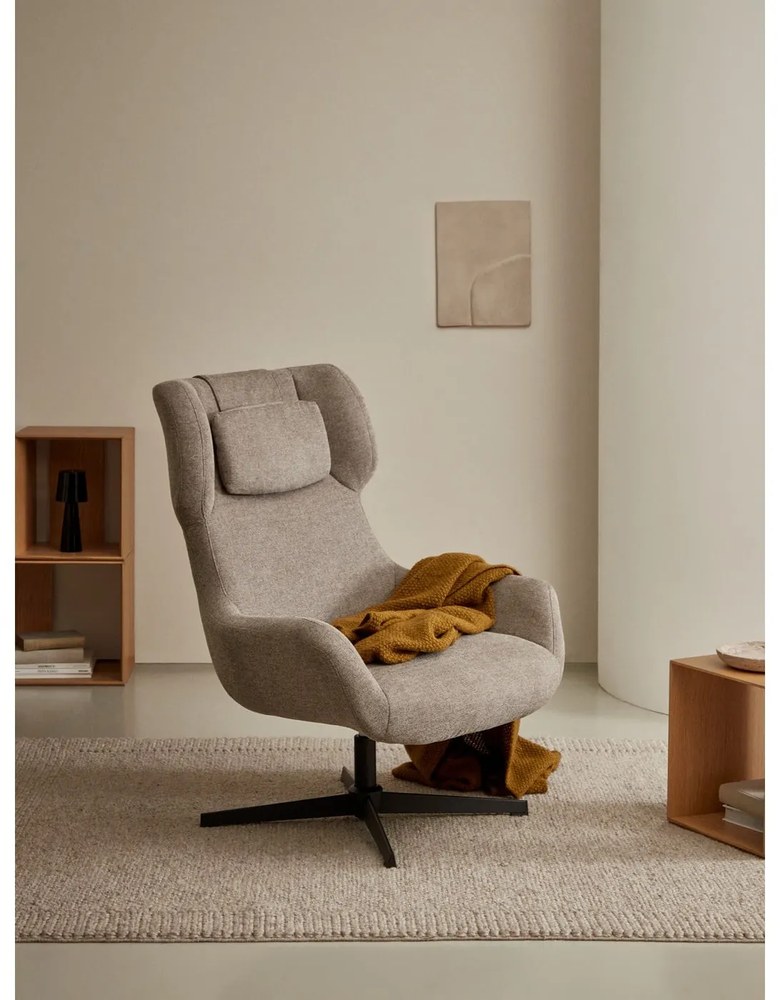 Natúr színű moduláris polcrendszer tölgyfa dekorral 101x38 cm Litto – Kave Home