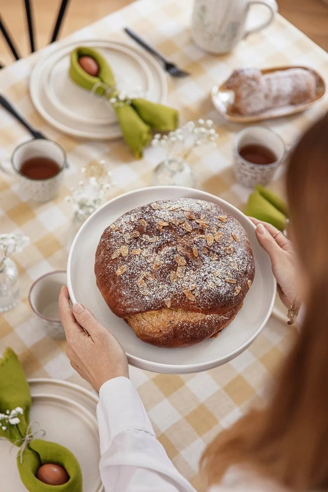 Malia 18 db-os krémszínű agyagkerámia étkészlet - Bonami selection