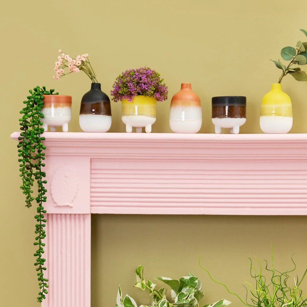 Bohemian Home Mojave sárga-fehér váza - Sass &amp; Belle