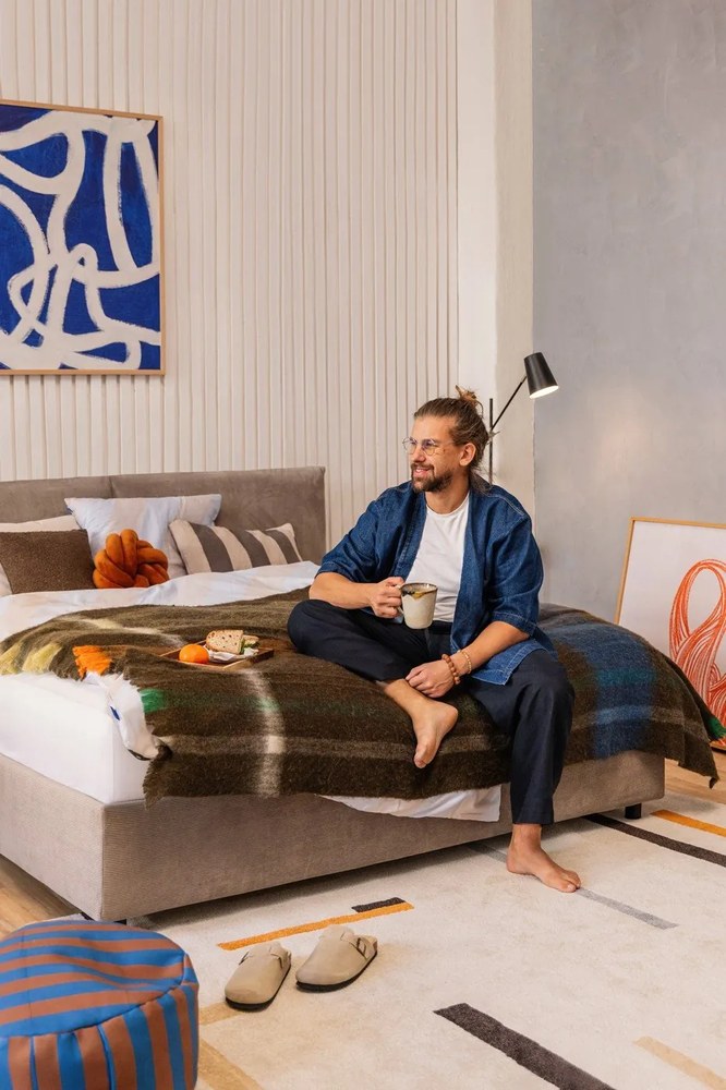 Narancssárga-krémszínű szőnyeg 160x230 cm Linea – Universal