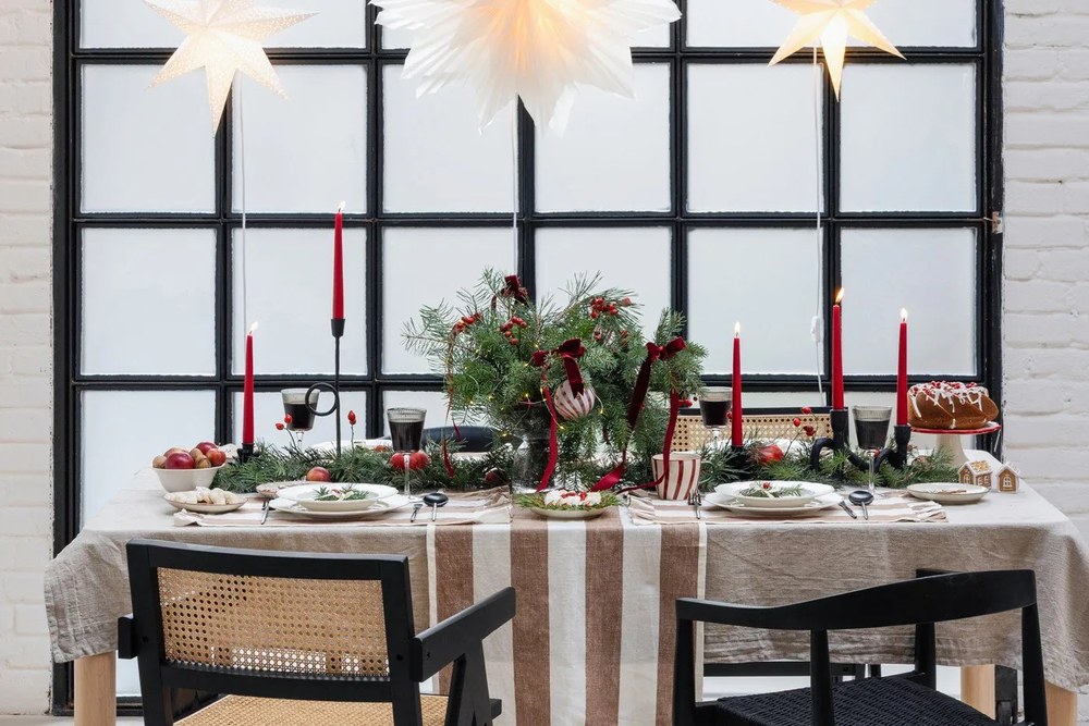 ED 4 db-os piros hosszú gyertya szett, égési idő 7 óra - Ego Dekor