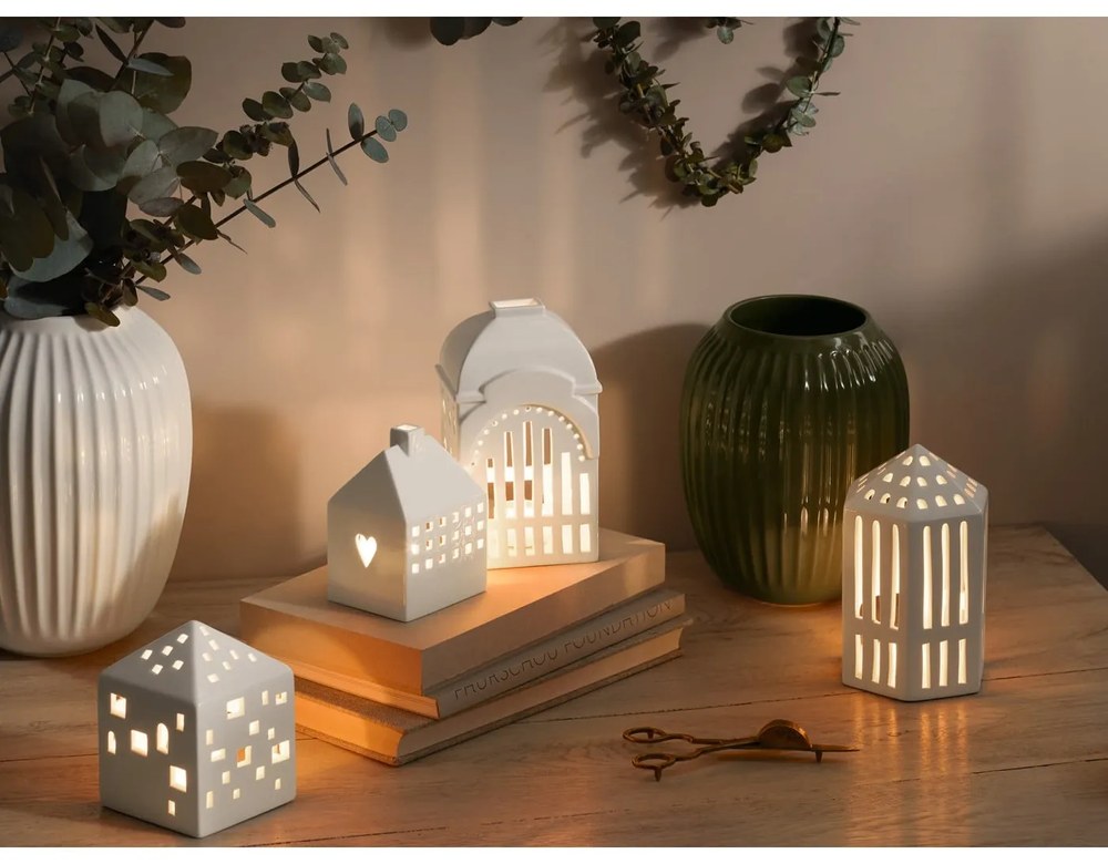 Hammershoi fehér agyagkerámia váza, magasság 25 cm - Kähler Design