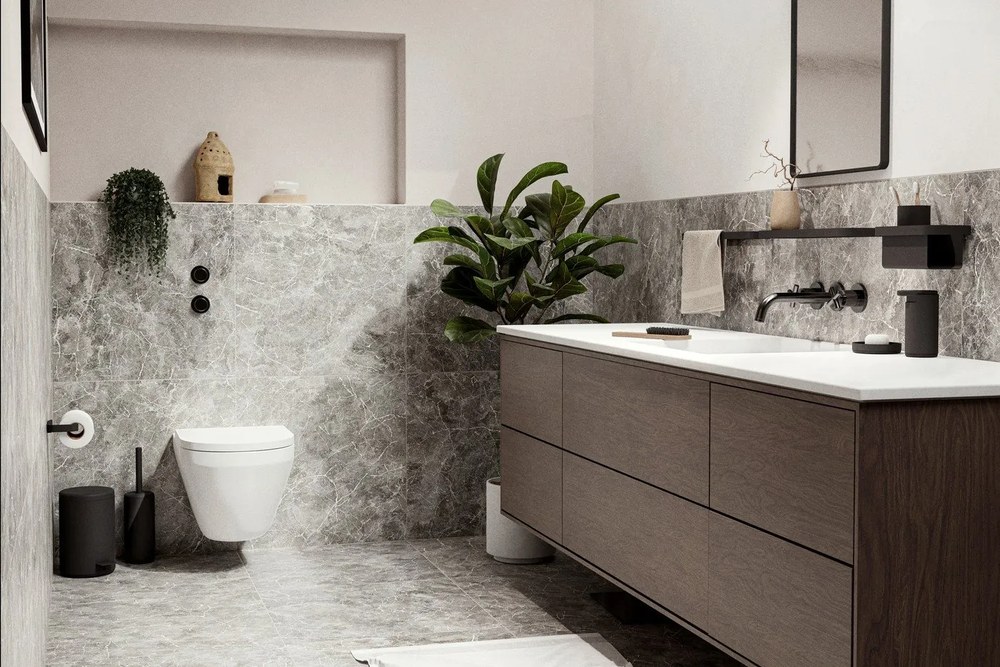 Rim fekete wc-kefe - Zone