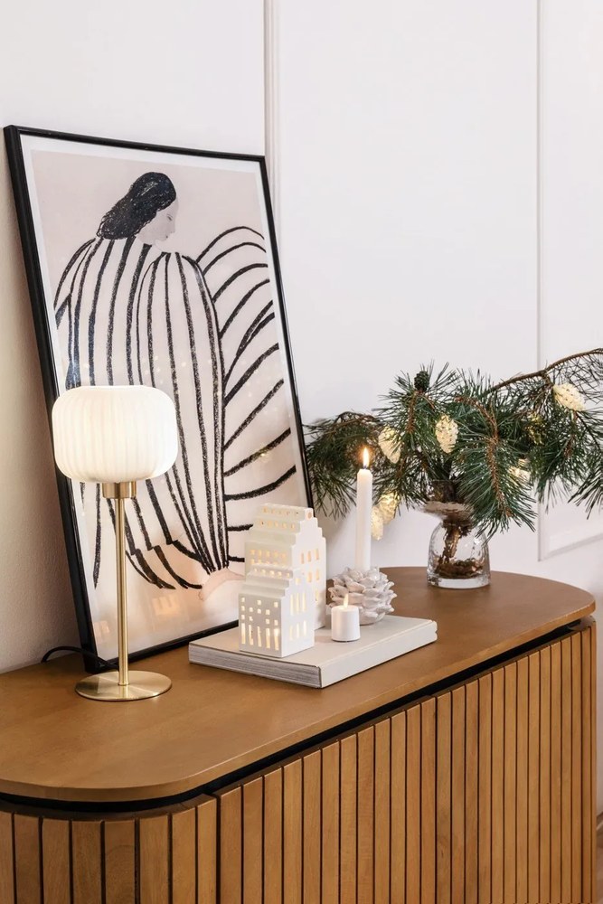 Long Church fehér kerámia lámpás, magasság 10 cm - Kähler Design