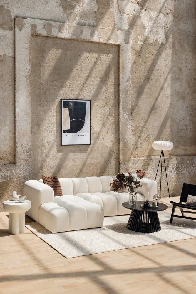 Irune fekete teakfa dohányzóasztal, ⌀ 80 cm - Kave Home