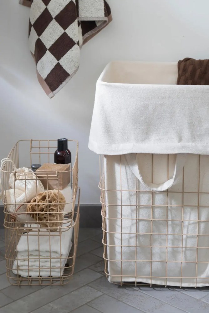 Bézs fém-textil szennyeskosár 64 l Store-It – Mette Ditmer Denmark