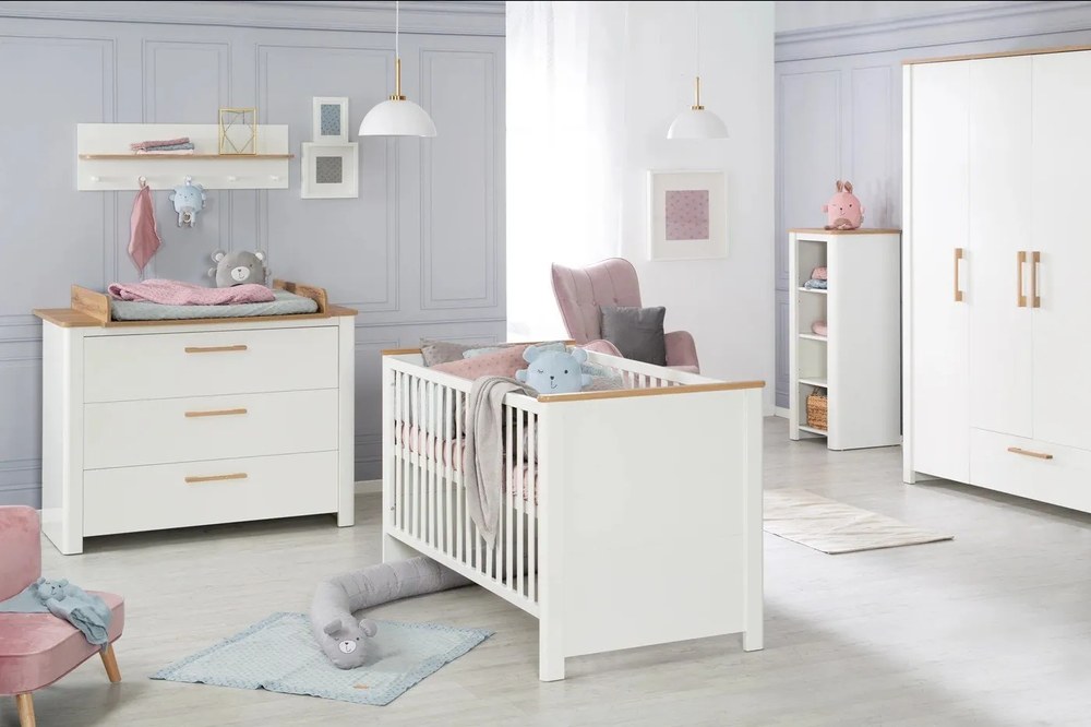 Fehér gyerek ruhásszekrény 139x200 cm Ava – Roba