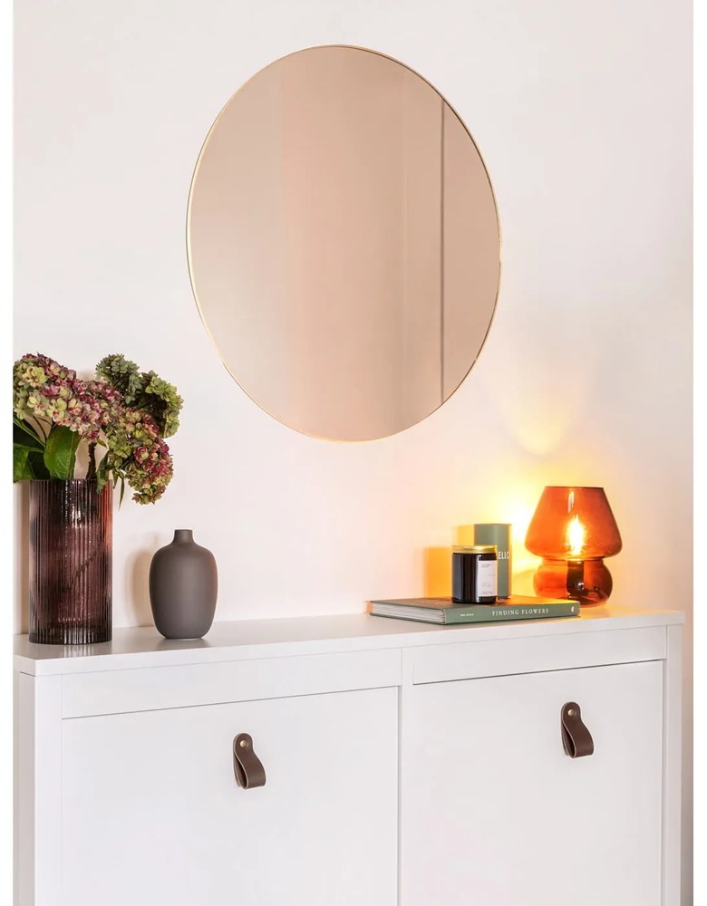 Jersey falitükör aranyszínű kerettel, ø 40 cm - House Nordic